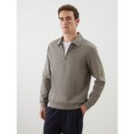 Lcw Vision Yeşil Polo Yaka Uzun Kollu Erkek Sweatshirt