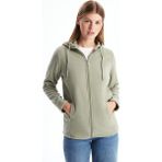 Lcwaıkıkı Basic Kapüşonlu Kadın Fermuarlı Sweatshirt - Dropsuz - XL - Green