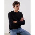 Lcwaıkıkı Basic Siyah Bisiklet Yaka Uzun Kollu Erkek Sweatshirt