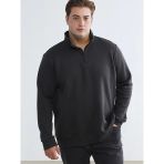 Lcwaıkıkı Classic Antrasit Büyük Beden Dik Yaka Erkek Sweatshirt