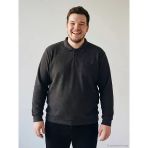 Lcwaıkıkı Classic Antrasit Büyük Beden Polo Yaka Erkek Sweatshirt