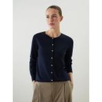 Lcwaıkıkı Classic Bisiklet Yaka Kadın Triko Hırka (W5) - Navy - Dropsuz - 2XL
