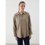 Lcwaıkıkı Classic Haki Loose Fit Kadın Gömlek