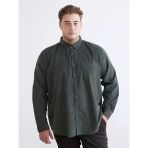 Lcwaıkıkı Classic Haki Regular Fit Uzun Kollu Kadife Erkek Gömlek