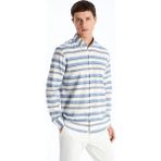 Lcwaıkıkı Classic Indigo Regular Fit Uzun Kollu Çizgili Poplin Erkek Gömlek