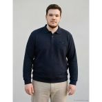 Lcwaıkıkı Classic Lacivert Büyük Beden Polo Yaka Erkek Sweatshirt