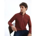 Lcwaıkıkı Classic Turuncu Dik Yaka Erkek Sweatshirt