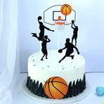 LdawyDE Pasta Süsü Seti, Doğum Günü Kutlu Olsun Tablası, Pasta Süsü Doğum Günü, Basketbol Tarzı Pasta Dekorasyonu, Güvenlik Malzemeleri, Kullanımı Kolay, Basketbol Tutkunları İçin (B)
