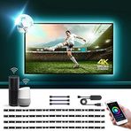 LE Akıllı LED Şerit Işıklar, Alexa ve Google Home ile Çalışır, 2,0 m USB Renk Değiştiren Işık Şeridi, TV için, SMD 5050 RGB TV Arka Işığı, Esnek Bant Işık Çapraz Aydınlatma Yatak Odası için (Sadece 2,4 G destekler)