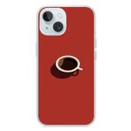 Le Balvo İphone 15 Uyumlu Sade Kahve Kupası Baskılı Silikon Kılıf