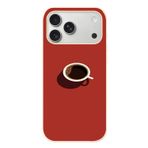 Le Balvo İphone 17 Pro Max Uyumlu Sade Kahve Kupası Baskılı Silikon Kılıf