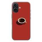 Le Balvo İphone 17 Uyumlu Sade Kahve Kupası Baskılı Silikon Kılıf