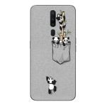 Le Balvo Oppo A5 2020 Uyumlu Cepli Panda Baskılı Silikon Kılıf