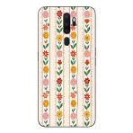 Le Balvo Oppo A5 2020 Uyumlu Çiçekler ve Yaprakları Baskılı Silikon Kılıf