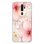 Le Balvo Oppo A5 2020 Uyumlu Damlalı Çiçekler Baskılı Silikon Kılıf