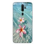Le Balvo Oppo A5 2020 Uyumlu Denizde Çiçekler Baskılı Silikon Kılıf