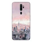 Le Balvo Oppo A5 2020 Uyumlu Gökdelenler Baskılı Silikon Kılıf