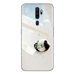 Le Balvo Oppo A5 2020 Uyumlu Gözlüklü Panda Baskılı Silikon Kılıf