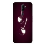 Le Balvo Oppo A5 2020 Uyumlu İki Kiraz Baskılı Silikon Kılıf