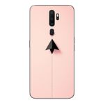 Le Balvo Oppo A5 2020 Uyumlu Kalp Siyah Uçak Baskılı Silikon Kılıf