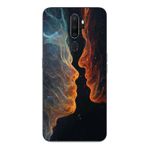 Le Balvo Oppo A5 2020 Uyumlu Kavuşan Çizgiler Baskılı Silikon Kılıf