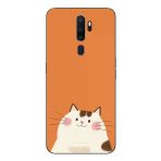 Le Balvo Oppo A5 2020 Uyumlu Kedi Baskılı Silikon Kılıf