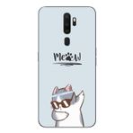 Le Balvo Oppo A5 2020 Uyumlu Miyav Baskılı Silikon Kılıf