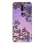 Le Balvo Oppo A5 2020 Uyumlu Mor Gökyüzülü Ağaç Baskılı Silikon Kılıf