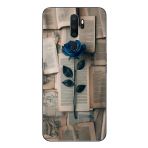 Le Balvo Oppo A5 2020 Uyumlu Mor Gül Baskılı Silikon Kılıf