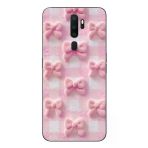 Le Balvo Oppo A5 2020 Uyumlu Pembe Kurdeleler Baskılı Silikon Kılıf