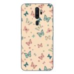 Le Balvo Oppo A5 2020 Uyumlu Renkli Kelebekler Baskılı Silikon Kılıf
