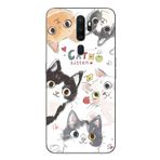 Le Balvo Oppo A5 2020 Uyumlu Sevimli Kediler Baskılı Silikon Kılıf