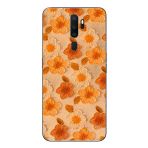 Le Balvo Oppo A5 2020 Uyumlu Turuncu Papatyalar Baskılı Silikon Kılıf