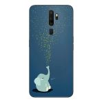 Le Balvo Oppo A5 2020 Uyumlu Uyuyan Fil Baskılı Silikon Kılıf