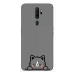 Le Balvo Oppo A5 2020 Uyumlu Uyuyan Kedi Baskılı Silikon Kılıf