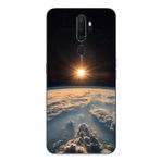 Le Balvo Oppo A5 2020 Uyumlu Uzay Günbatımı Baskılı Silikon Kılıf