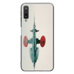 Le Balvo Samsung Galaxy A7 2018 Uyumlu Japon Şemsiyesi Baskılı Silikon Kılıf