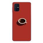 Le Balvo Samsung Galaxy M31s Uyumlu Sade Kahve Kupası Baskılı Silikon Kılıf