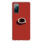 Le Balvo Samsung Galaxy S20 FE Uyumlu Sade Kahve Kupası Baskılı Silikon Kılıf