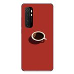 Le Balvo Xiaomi Mi 10 Lite Uyumlu Sade Kahve Kupası Baskılı Silikon Kılıf