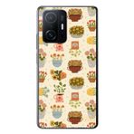 Le Balvo Xiaomi Mi 11 T-11 T Pro Uyumlu Çiçekler ve Saksılar Baskılı Silikon Kılıf