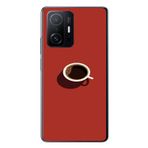 Le Balvo Xiaomi Mi 11 T-11 T Pro Uyumlu Sade Kahve Kupası Baskılı Silikon Kılıf