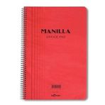 Le Color 17 x 24 cm Çizgili Kırmızı Manilla Ofis Defter