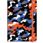 Le Color 17 x 24 cm Kareli Turuncu Kamuflaj Defter