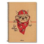 Le Color 17x24 cm Kareli 200 Sayfa Köpek Eco Kraft Defter