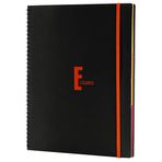 Le Color 2012215/1 Siyah A5 Elegance Spiralli Çizgili Defter