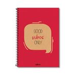 Le Color 2015074/2 Kırmızı A4 Eco Kraft Spiralli Kareli Defter