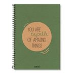 Le Color 2015074/3 Yeşil A4 Eco Kraft Spiralli Düz Defter