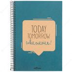 Le Color 2015075/3 Mavi 17x24 Eco Kraft Spiralli Düz Defter