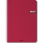 Le Color 2017105/2 Kırmızı 17x24 Spiralli Kraft Kareli Defter